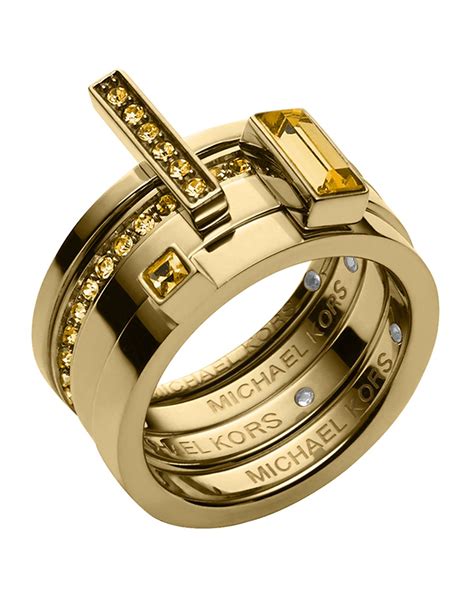 michael kors knot ring gold|Michael Kors stackable rings.